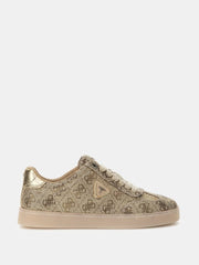 Guess Womens Jazlie 2 Sneakers in Gold Brown Cream