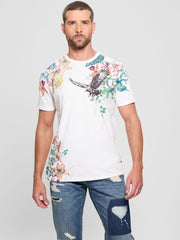 Guess M4Bi0Bk8Kf1G018 Mns Ss Bsc Floral Hawk Tee W
