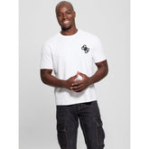 Guess Mens Bandana Applique T-Shirt In White