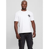 Guess Mens Bandana Applique T-Shirt In White