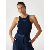 Guess Womens Round Neck Tank Top In Navy