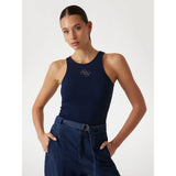 Guess Womens Round Neck Tank Top In Navy