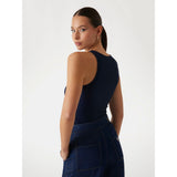 Guess Womens Round Neck Tank Top In Navy