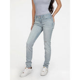 Guess Womens Lolw Rise Skinny Jeans In Light Wash