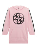 Guess Girls Hooded Active Dress In Pink