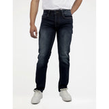 Guess Mens Straight Slim Jeans In Dark Wash