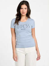 Guess Womens Logo T-Shirt In Blue