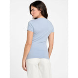Guess Womens Logo T-Shirt In Blue