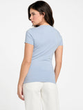 Guess Womens Logo T-Shirt In Blue