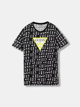 Guess Boys Round Neck T-Shirt In Black