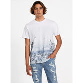 Guess Mens Short Sleeves Bsc Big Cat Paradise T-Shirts In White