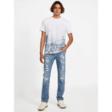 Guess Mens Short Sleeves Bsc Big Cat Paradise T-Shirts In White