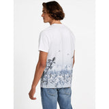 Guess Mens Short Sleeves Bsc Big Cat Paradise T-Shirts In White