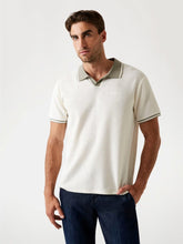 Guess Mens Weston Knit Golfer In Cream
