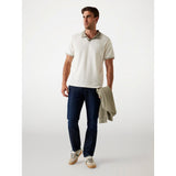 Guess Mens Weston Knit Golfer In Cream