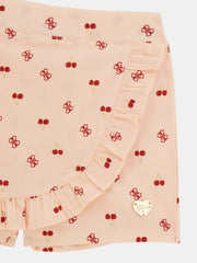 Guess Girls White/Pink 2 Piece T-Shirt+Skort Set