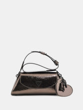 Guess Womens Bolena Flap Shoulder Bag In Pewter