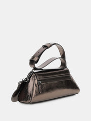 Guess Womens Bolena Flap Shoulder Bag In Pewter