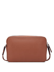 Guess Viviette Mini Double Zip Crossbody Bag In Cognac