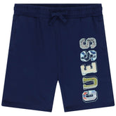 Guess Boys Eco Patch Logo Active Shorts In Dark Blue