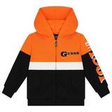 Guess Kids Orange Ls Hooded Top W/ Zip Hoodie
