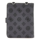Guess Wilder Passport Holder In Charcoal