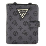 Guess Wilder Passport Holder In Charcoal