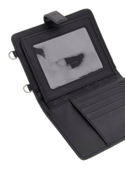 Guess Wilder Passport Holder In Charcoal
