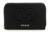 Guess Calebra Medium Zip Around Purse In Black