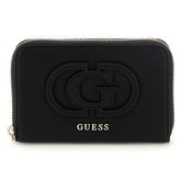 Guess Calebra Medium Zip Around Purse In Black