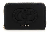 Guess Calebra Medium Zip Around Purse In Black