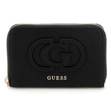 Guess Calebra Medium Zip Around Purse In Black