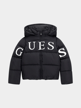 Guess Kids Black Ls Hooded Puffer Jacket