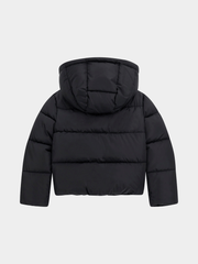Guess Kids Black Ls Hooded Puffer Jacket