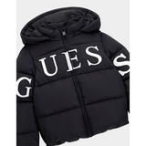 Guess Kids Black Ls Hooded Puffer Jacket