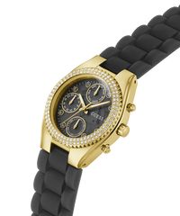 Guess Womens Multi Function Watch In Black & Gold