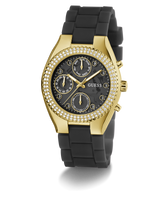 Guess Womens Multi Function Watch In Black & Gold