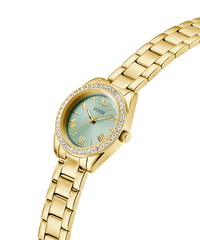 Guess Ladies Mini Luna Gold Tone Analog Watch