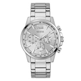 Guess Mens Walker Stainless Steel Watch In Silver