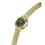 Guess Mini Ladies Watch In Gold & Green
