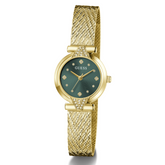 Guess Mini Ladies Watch In Gold & Green