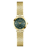 Guess Mini Ladies Watch In Gold & Green