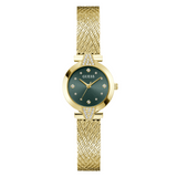 Guess Mini Ladies Watch In Gold & Green