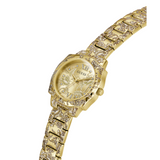 Guess Womens Jada Rose Analog Stainless Steel Watch In Gold/Champagne Dial