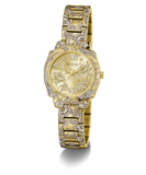 Guess Womens Jada Rose Analog Stainless Steel Watch In Gold/Champagne Dial