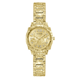 Guess Womens Jada Rose Analog Stainless Steel Watch In Gold/Champagne Dial