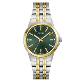 Guess Two Tone Strap Gents Watch In Green
