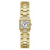 Guess Ladies Square Mini Watch In Gold