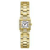 Guess Ladies Square Mini Watch In Gold