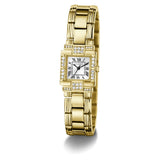 Guess Ladies Square Mini Watch In Gold